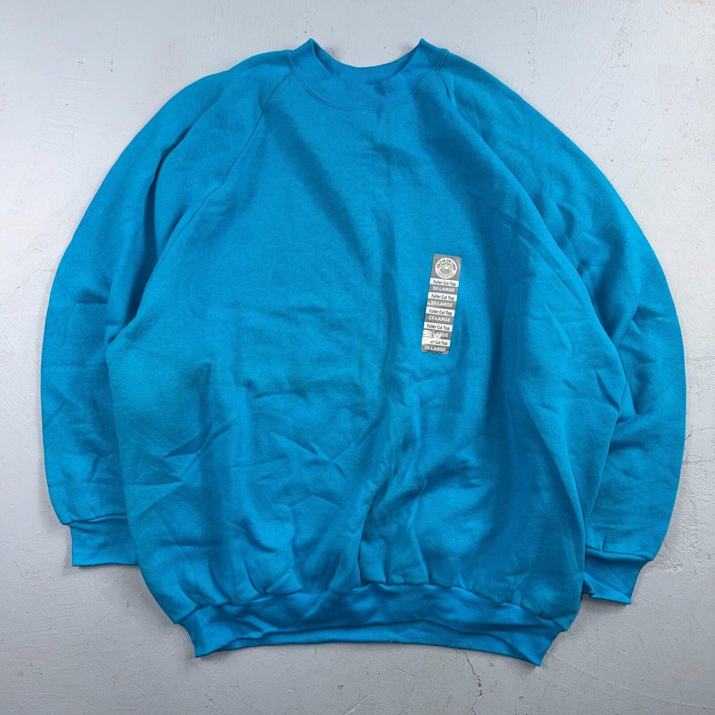 VTG FOTL Tags Sweatshirt Mens 3XL Blue Travel USA America Basic Deadstock
