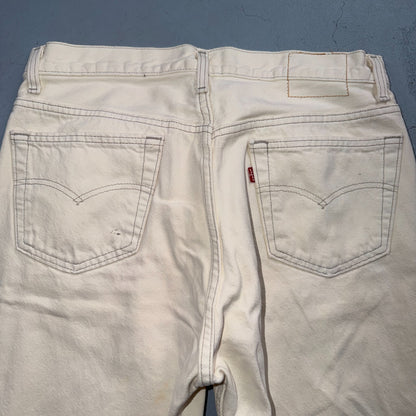 Levis 501 Vintage 80s USA XX Straight Leg Jeans White Light Wash 36x34 Act 33x32