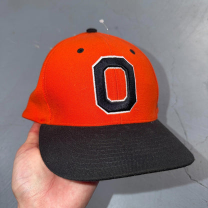 Nike OSU Oregon Beavers Fitted Hat Cap Vintage True Fabric Mens 7 1/8 Orange