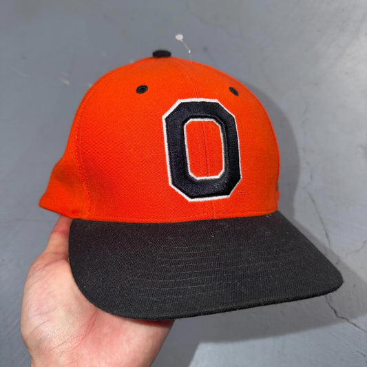 Nike OSU Oregon Beavers Fitted Hat Cap Vintage True Fabric Mens 7 1/8 Orange