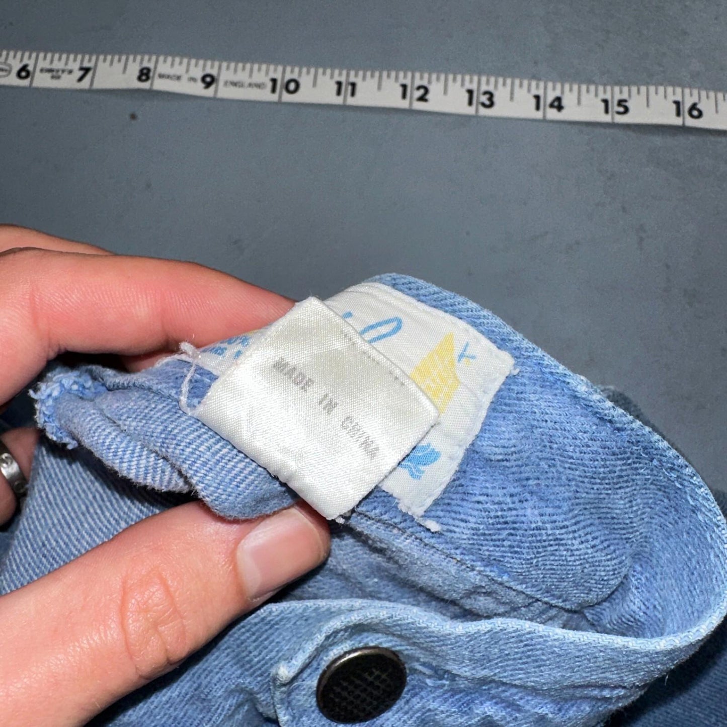 VTG 70s Jeans Canvas High Waist Sears Military Style P44 29x25 Capri HBT Rare