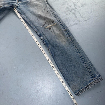 Levis 501 Vintage 90s USA XX Straight Leg Jeans Blue Light Wash 29x32 Act 28x28