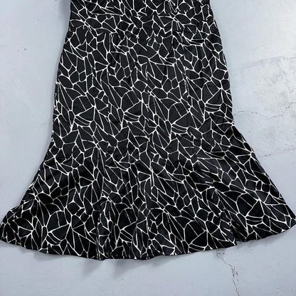 Pendleton Women's Size 6 Silk Blend Sleeveless Black White Fit N Flare Dress