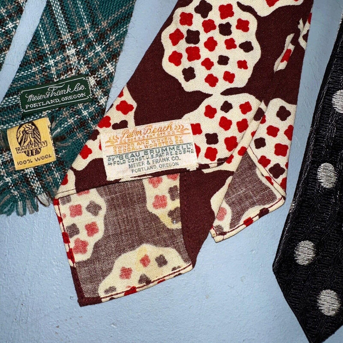 VTG 30s 40s Palm Beach Cloth Wool Tie Swing Rockabilly Lot 10 Ties Antique Rare