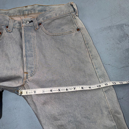 Levis 501 Vintage 80s Redline Selvedge USA XX Jeans Bleach Wash 32x40 Act 30x35
