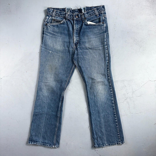 Levis 517 Vintage 80s USA Orange Tab Bootcut Flare Blue Worn Jeans Act 32x28