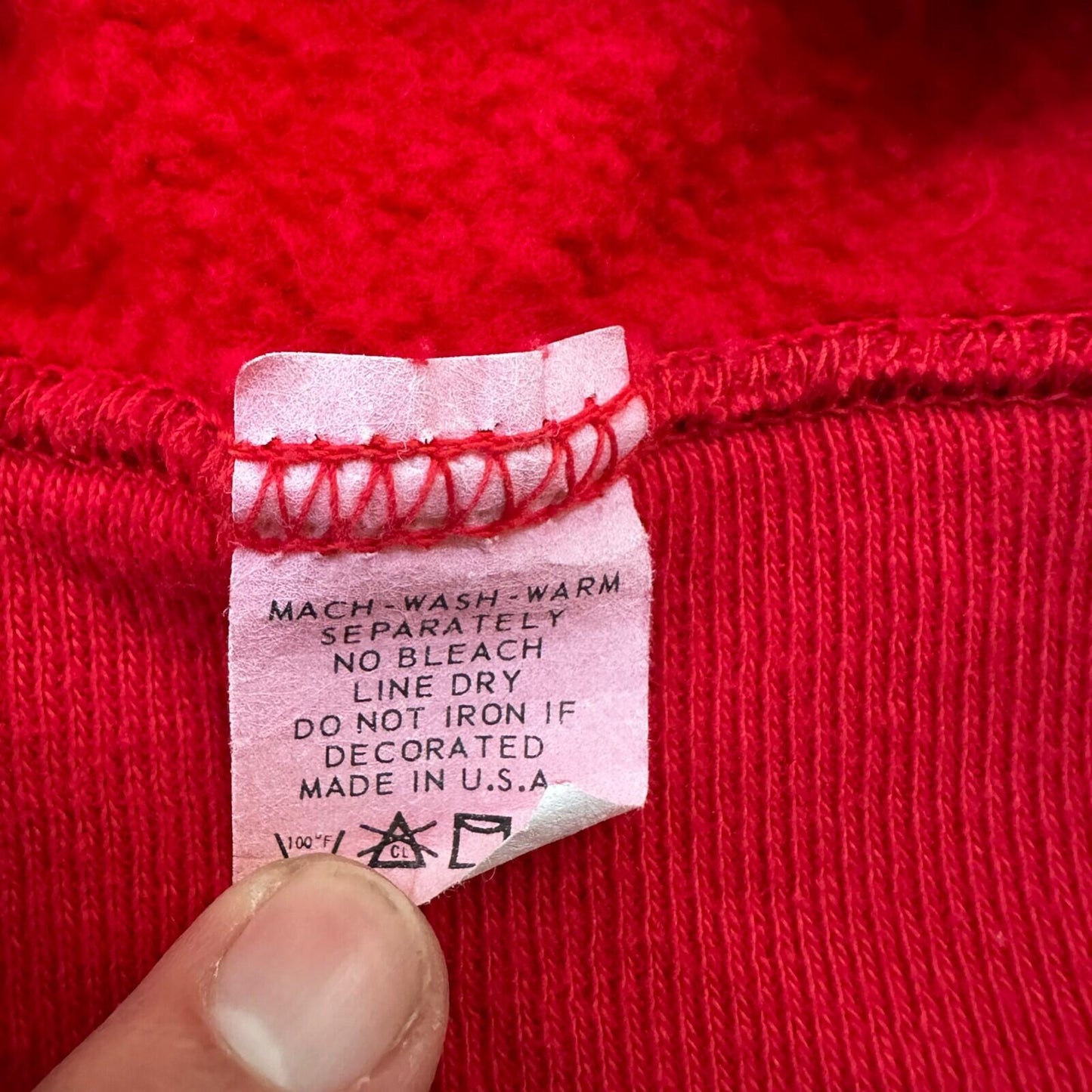 VTG 1960s Rockabilly Sweatshirt Sweater 60s 70s Blank Basic Afterhood USA Red
