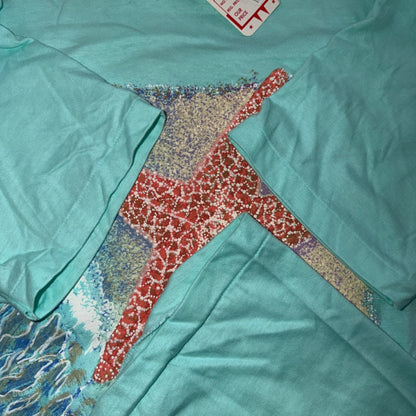 Lincoln City Hanes 1980s VTG T Shirt DS Starfish Ocean Aquarium Cool Oregon Bay