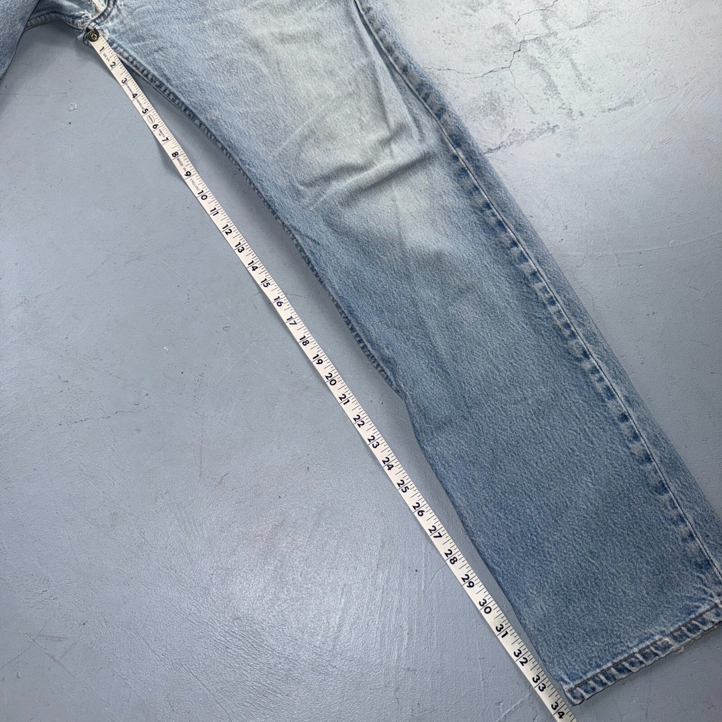 Levis 501 Vintage 90s USA XX Straight Leg Jeans Blue Light Wash 38x38 Act 35x34