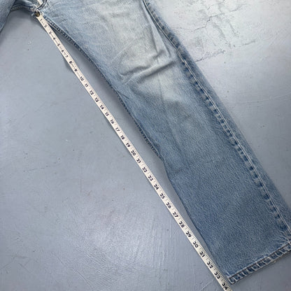 Levis 501 Vintage 90s USA XX Straight Leg Jeans Blue Light Wash 38x38 Act 35x34