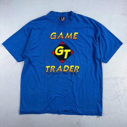 Game Trader 90s VTG T Shirt Video Game Promo Rare N64 SNES NES Force Star Wars