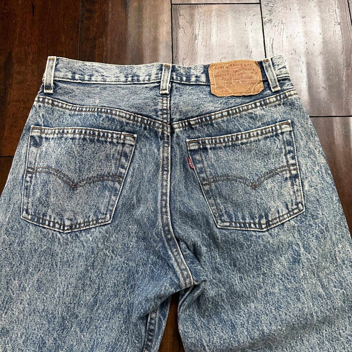 VTG 90s Levis 501 Button Fly 30x36 USA Tag Jeans Straight Acid Wash XX Act 27x32