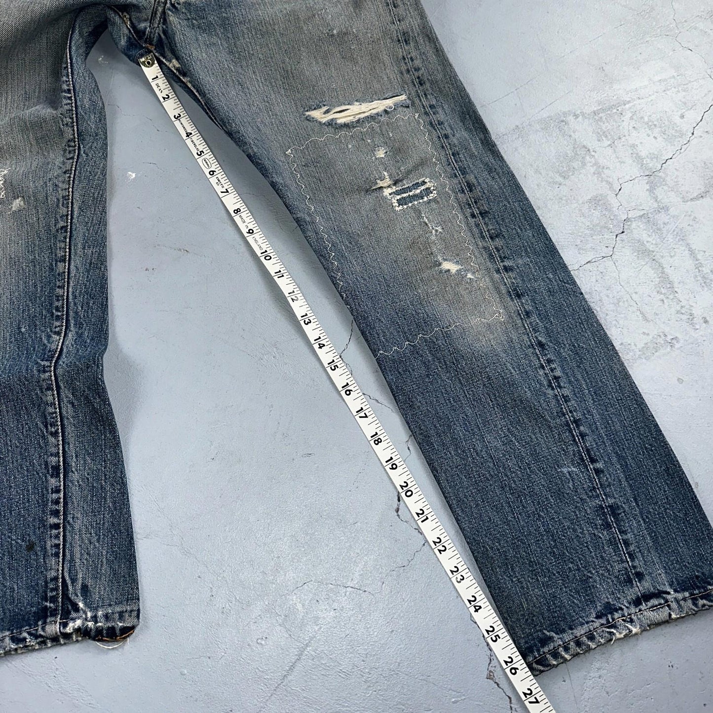 Vintage LEVIS 505 Jeans Big E 1960s Denim 30x26 USA 60s 501 502 Talon Zipper