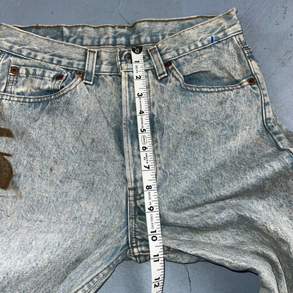 Levis 501 Vintage 90s USA XX Straight Leg Jeans Blue Light Wash 30x34 Act 27x34