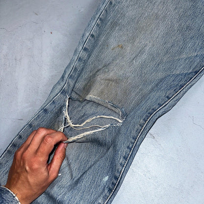 Levis 501 Vintage Y2K XX Straight Leg Jeans Blue Light Wash 35x34 Act 34x34