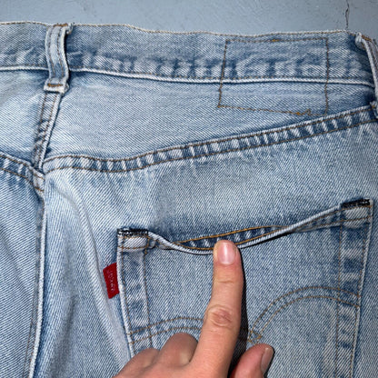 Levis 501 Vintage 80s Redline Selvedge USA XX Jeans Light Wash 34x32 Act 32x29