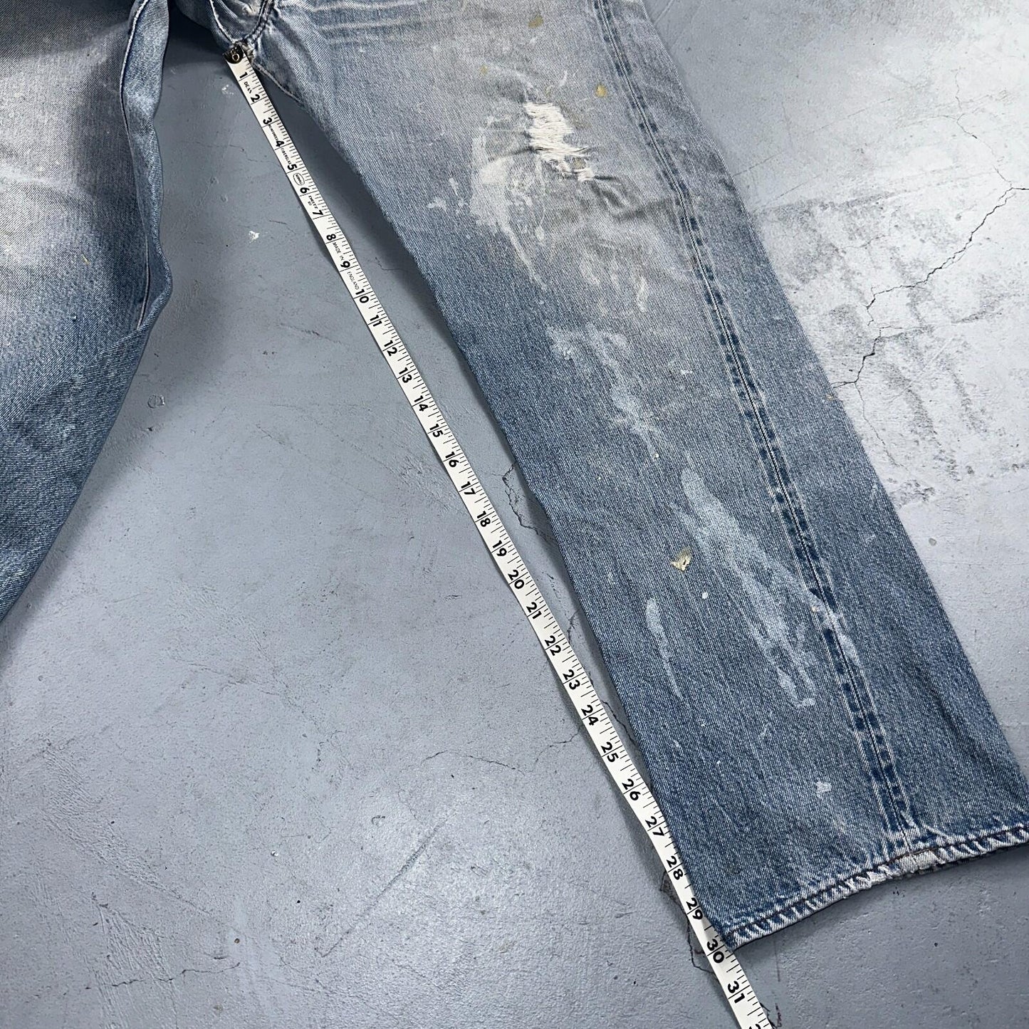 Levis 501 Vintage 80s Redline Selvedge USA XX Jeans Light Wash 40x33 Act 38x30