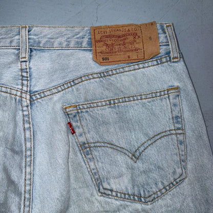Levis 501 Vintage Y2K 90s XX Straight Leg Jeans Blue Light Wash 36x36 Act 35x32