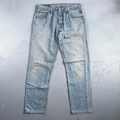 Levis 501 Vintage Y2K XX Straight Leg Jeans Blue Light Wash 34x34 Act 32x31