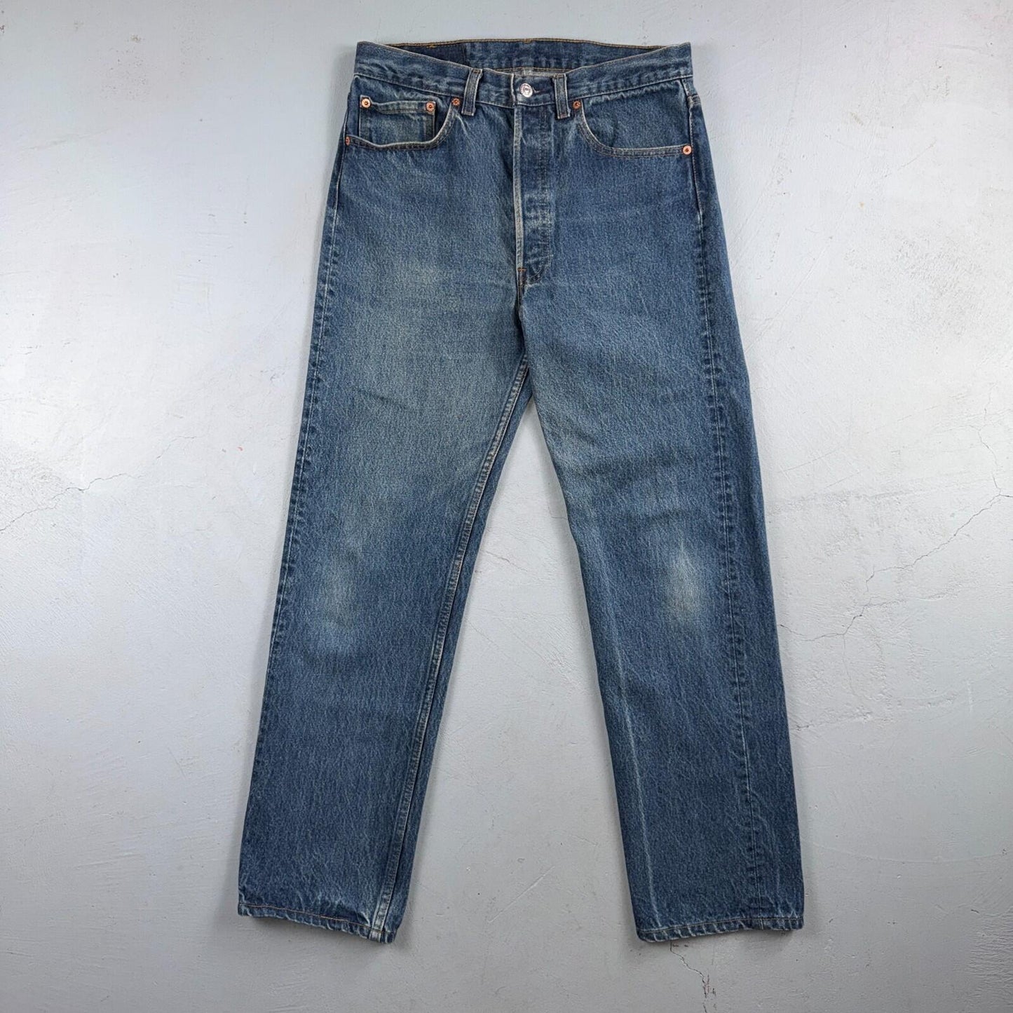 Levis 501 Vintage 80s USA XX Straight Leg Jeans Blue Light Wash 33x33 Act 31x30