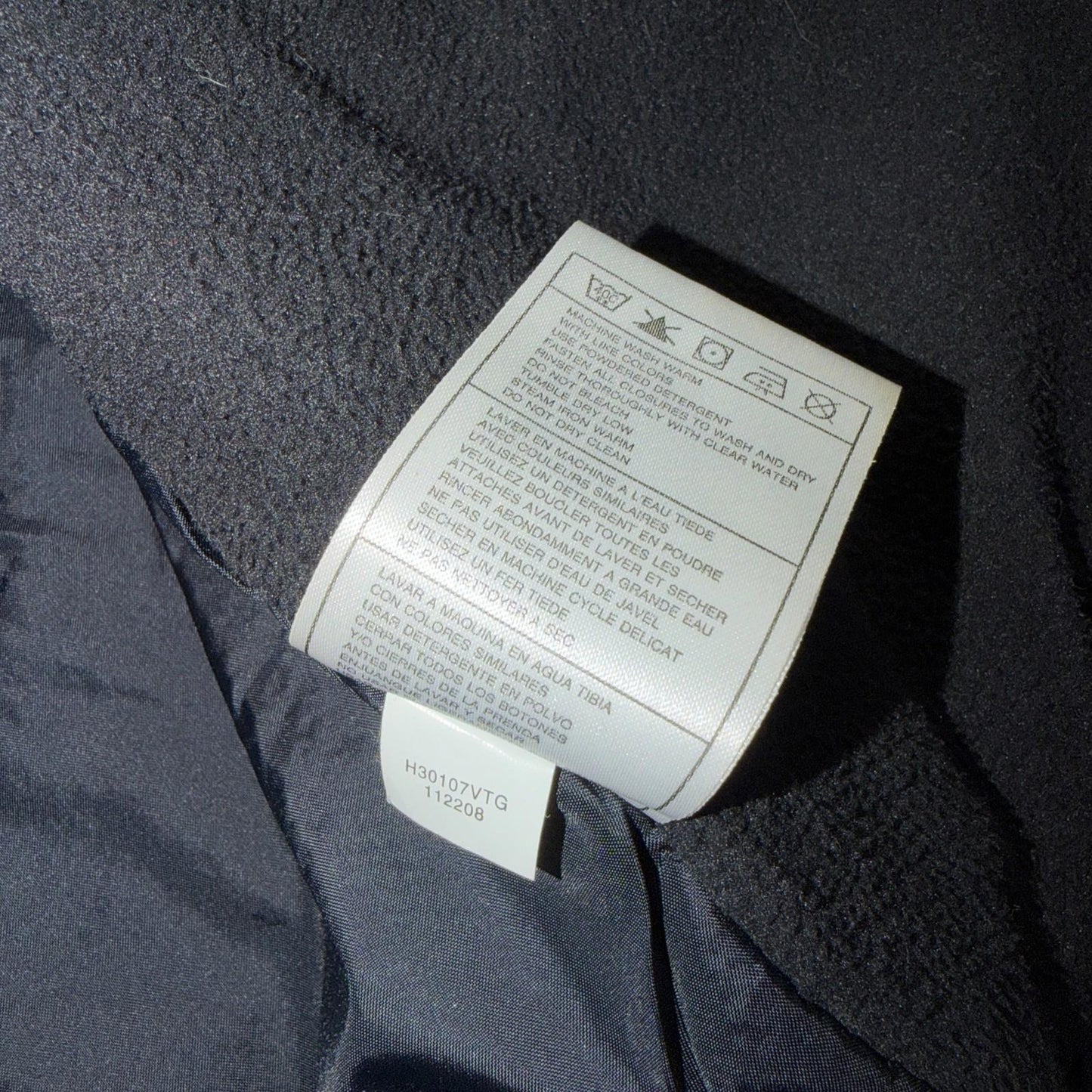 Nike VTG Jacket L Grey Nylon Softshell Fleece Coat 3M Y2K 2000s Waist Elastic