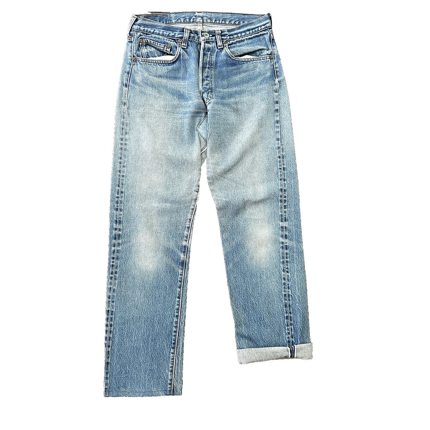 Levis Vintage 80s Redline Selvedge USA 501 XX Jeans 66 70s Light 32x36 Act 29x30