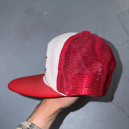 VTG I Love Country Music Trucker SnapBack VTG Hat Red Kisses Guitars Nashville