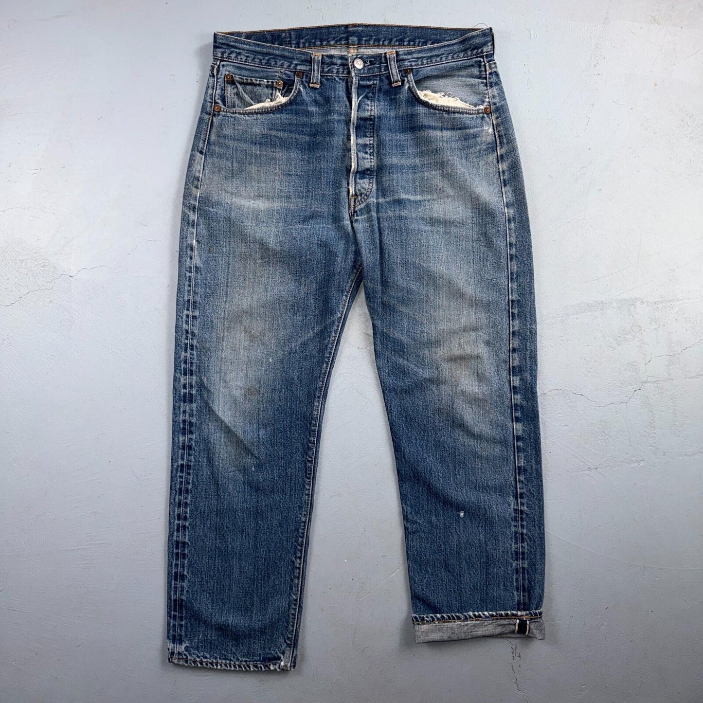 Levis 501 Big E Vintage 60s Redline Selvedge USA XX 1960s Jeans 36x32 Act 34x28