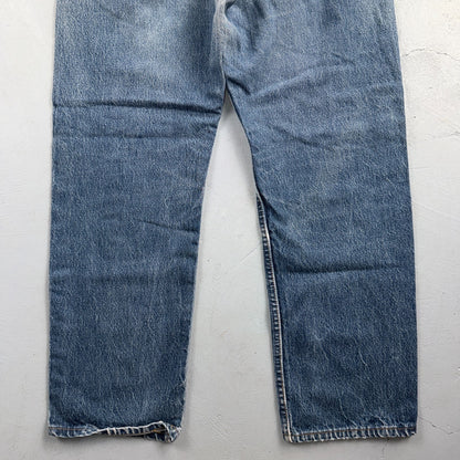 Levis 501 Vintage 80s USA XX Straight Leg Jeans Blue Med Wash 36x31 Act 33x26