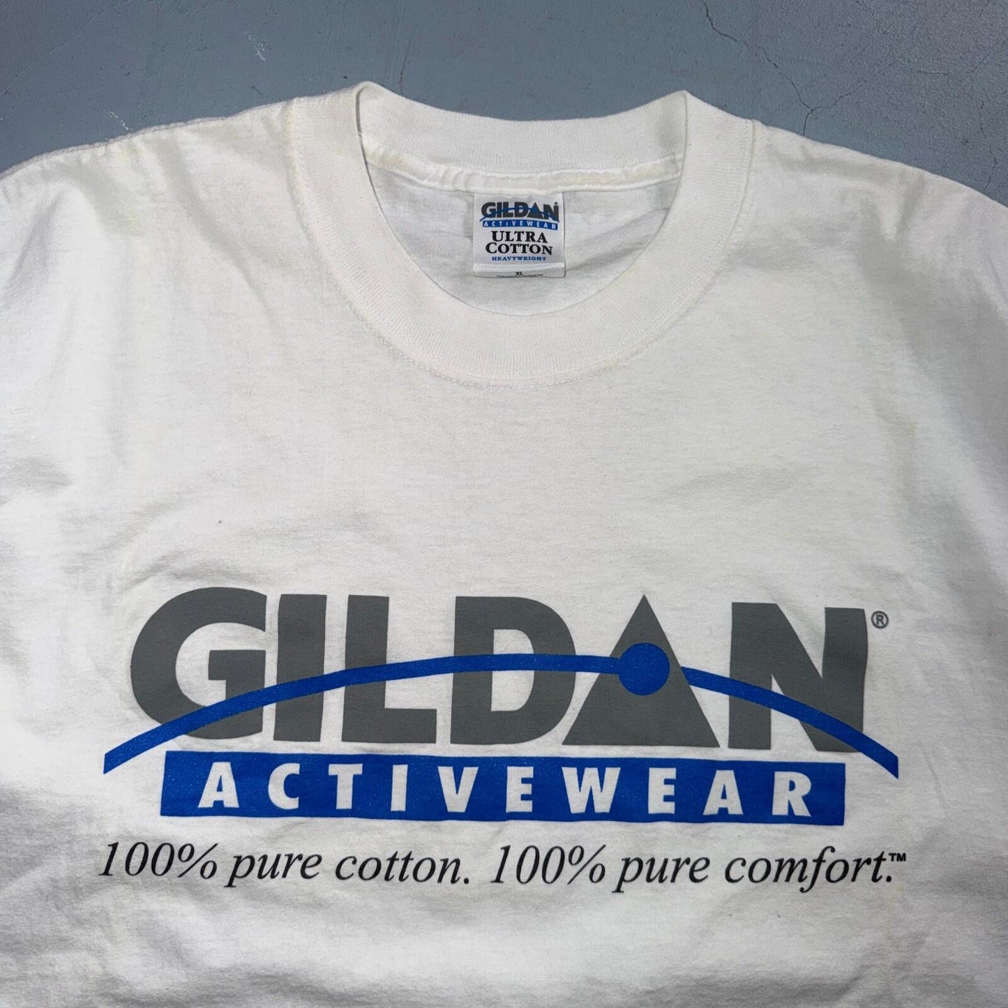 Gildan Logo Promo Y2K VTG T Shirt Graphic On Shirt Tag 2000s RARE Music Classic