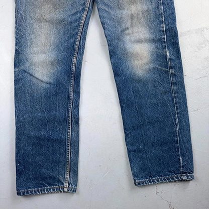 Levis 505 Vintage 80s USA Orange Tab Straight Blue Jeans Med Was 36x30 Act 34x29