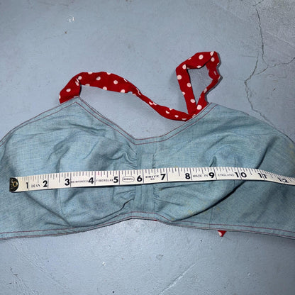 VTG 1950s 50s Women’s Swimsuit Bathing Suit Bra Swim Suit Poka Dot Reversible?
