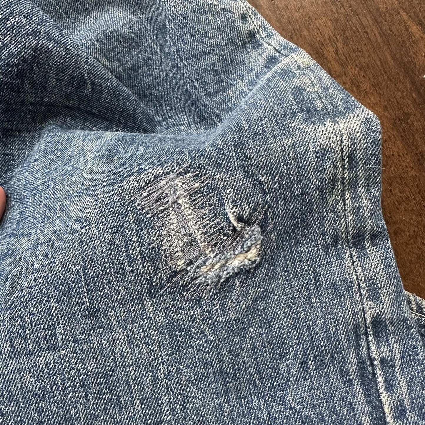 Levis 501 XX Big E True Vintage 60s Redline THRASHED Denim Jeans 1960s 27x26