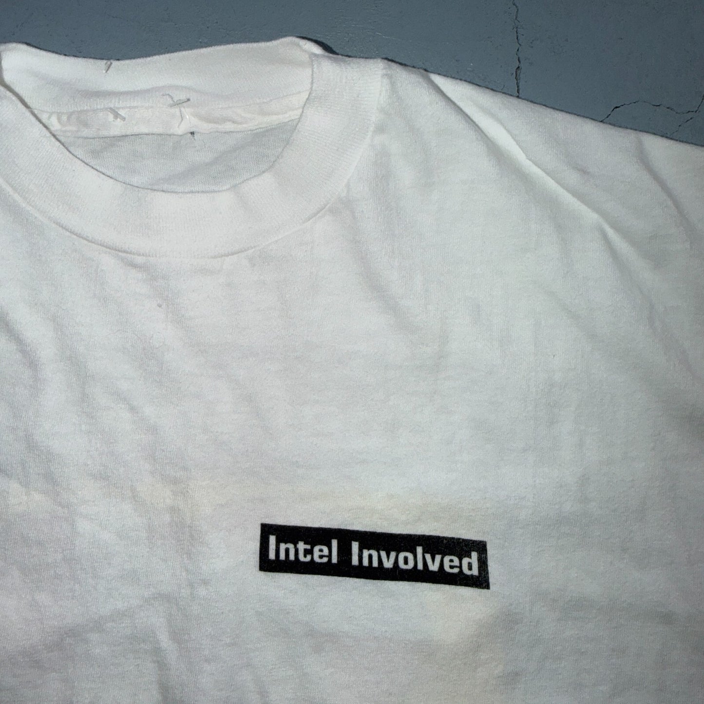 VTG 90s Intel Involved In The Community T Shirt White Tech Promo Computer Apple
