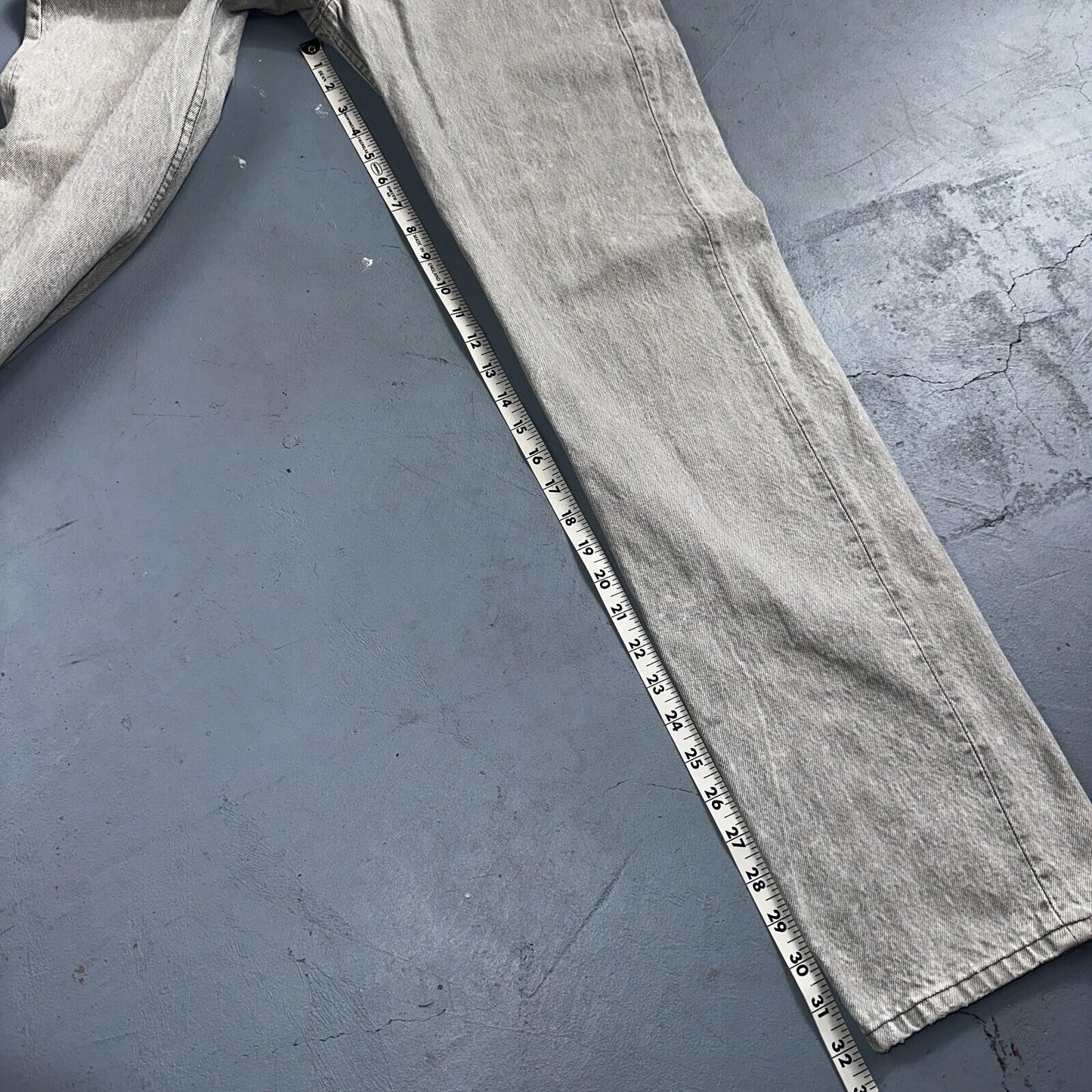 Levis 501 Vintage 90s USA XX Straight Leg Jeans Gray Light Wash 31x34 Act 29x32