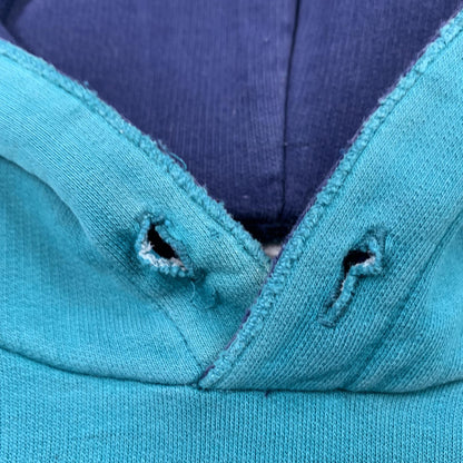 Nike Vintage Sweatshirt Mens T Shirt Tonal Hoodie Center Swoosh Blue 80s Rap