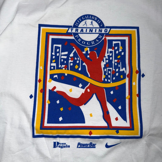 Nike Oneita VTG T Shirt Single Stitch Running Marathon Promo Oregon PDX Run