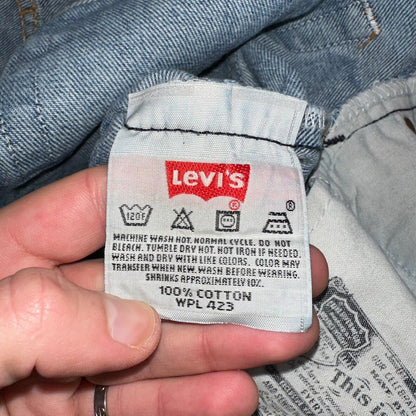 Levis 501 Vintage 90s XX Straight Leg Jeans Y2K Light Wash 33x34 Act 30x30
