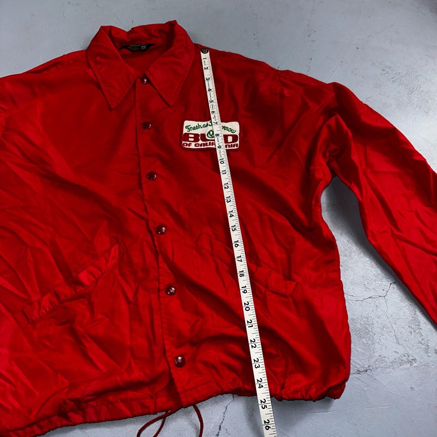BUD of California Coach Jacket Nylon VTG 1970s Windbreaker Swingster Dole Fruit
