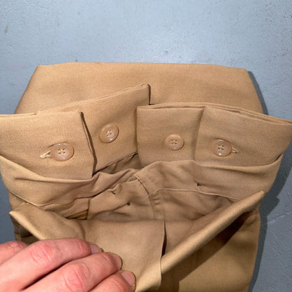 1950s NOS Gabardine Long Sleeve Button Up Loop Collar Shirt M VTG 50s Rockabilly