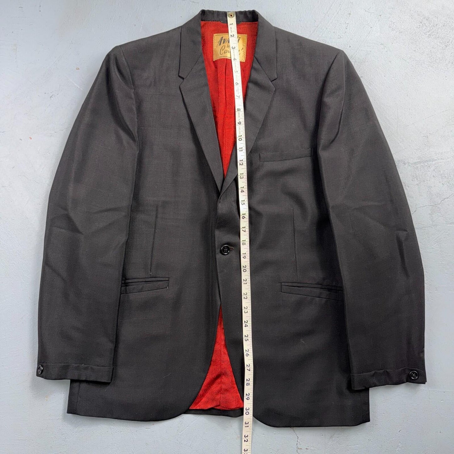 VTG Mens 2 PC Suit 40 Jacket Coat Pants Black Rockabilly 60s 1960s Gab Poly West