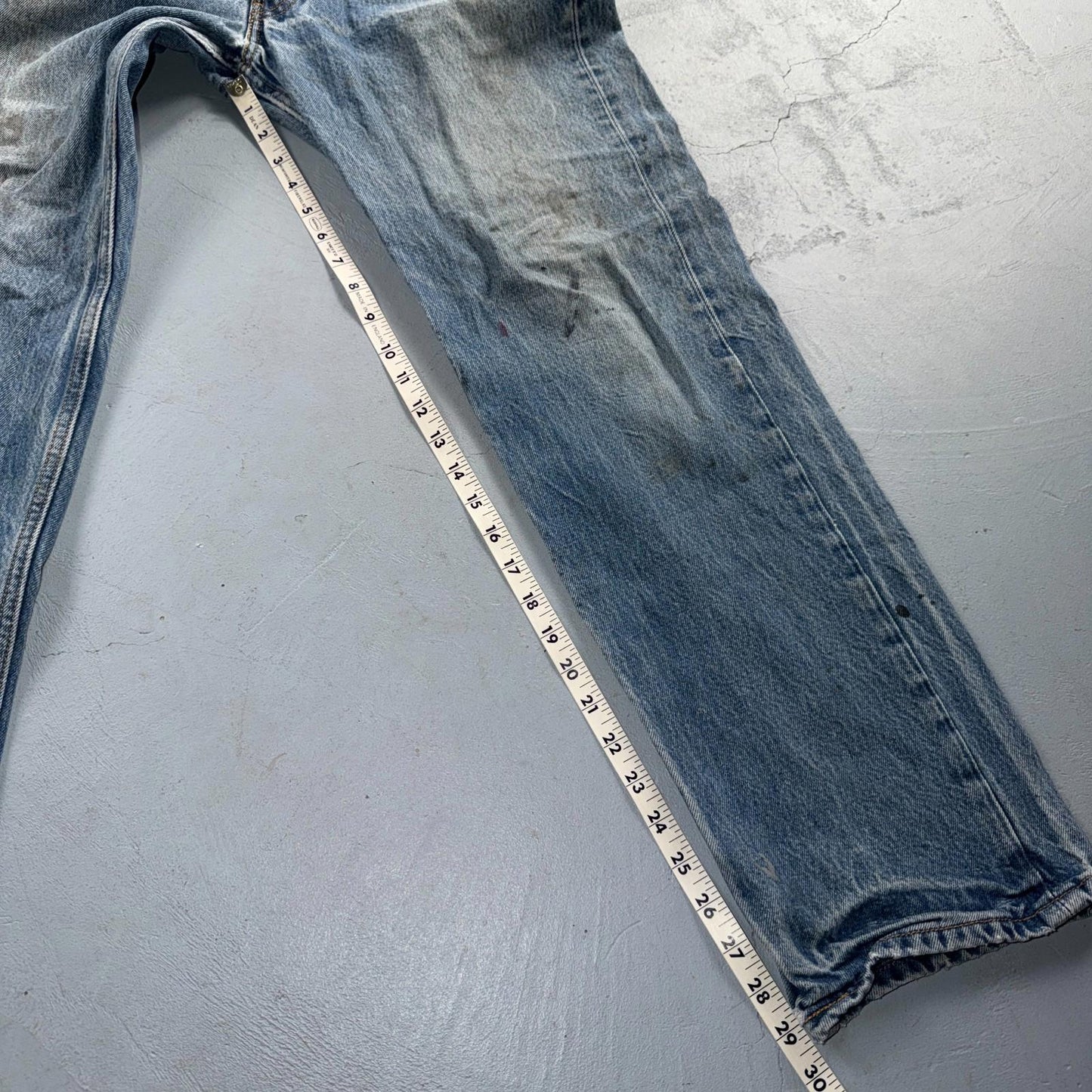 Levis 501 Vintage Y2K Mexico Straight Leg Jeans 35x34 90s Light Wash Act 32x29