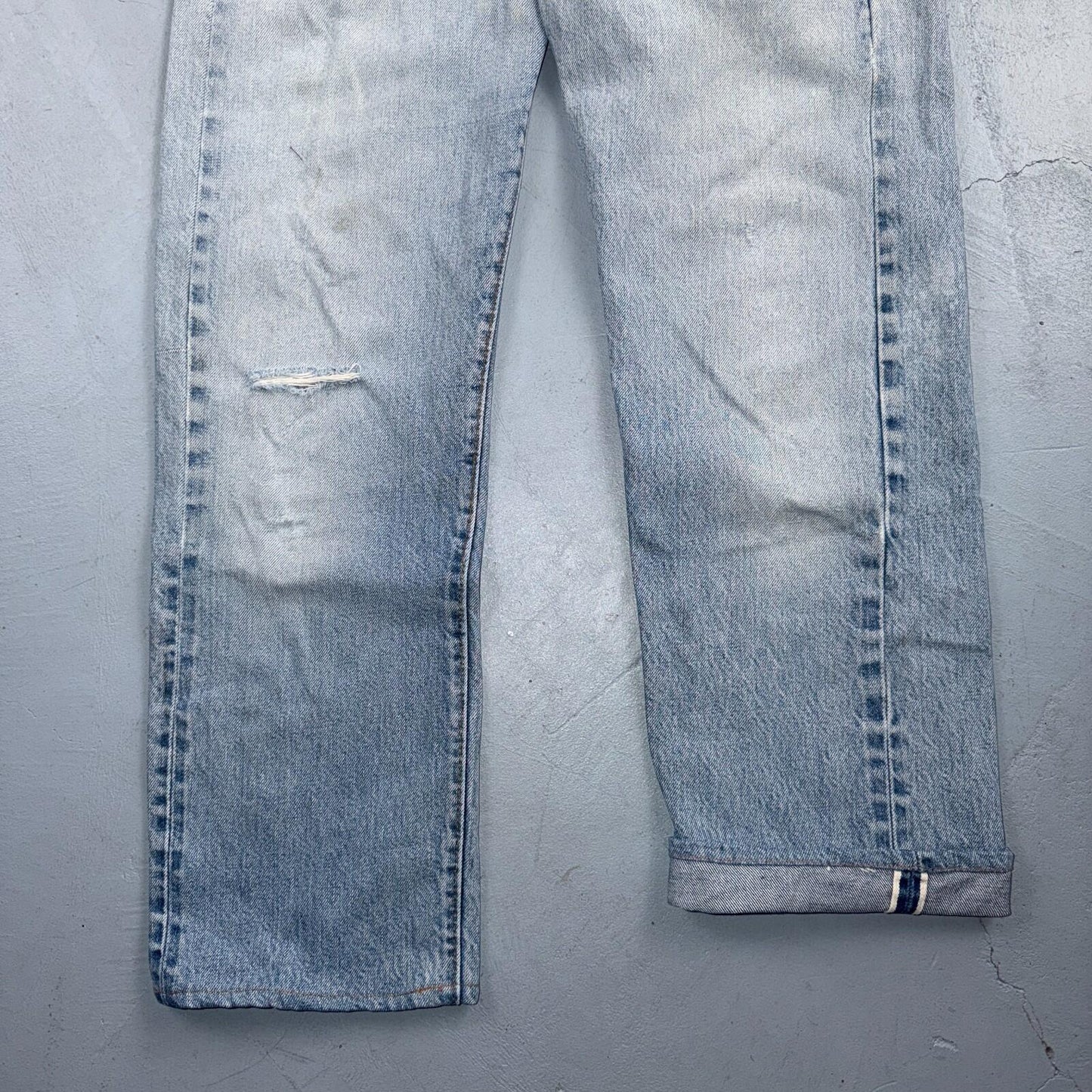 Levis 501 Vintage 80s Redline Selvedge USA XX Jeans Light Wash 30x30 Act 28x27