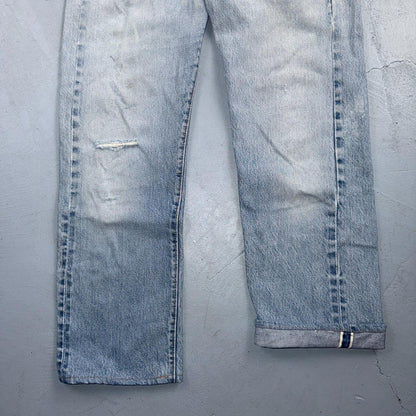 Levis 501 Vintage 80s Redline Selvedge USA XX Jeans Light Wash 30x30 Act 28x27