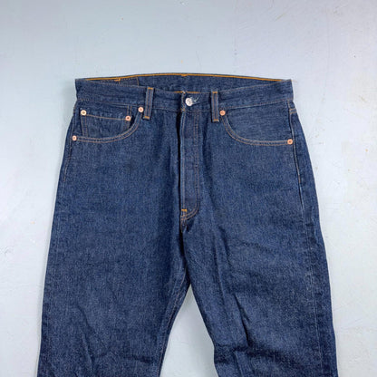 Levis 501 Vintage Y2K 90s XX Straight Leg Jeans Blue Dark Wash 33x30 Act 32x27