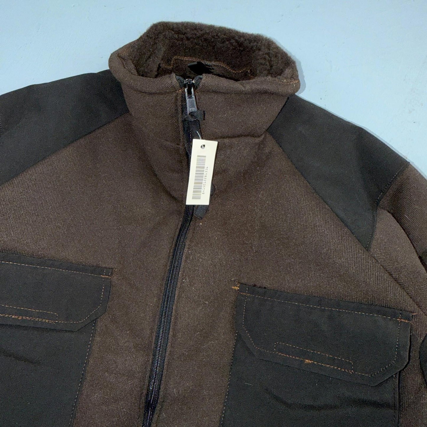 VTG 90s Sherpa Lined Full Zip Cold Weather Jacket Large Synthetic Fiber Bear