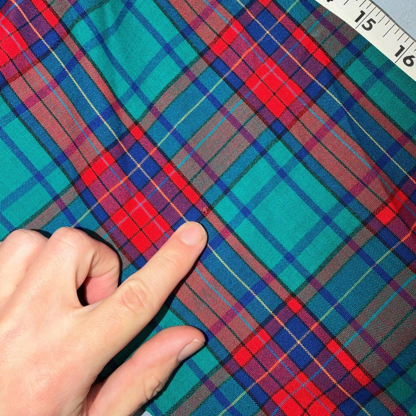 Pendleton VTG USA Made Virgin Wool BF LS Flannel Blue Red Turquoise Sz XL