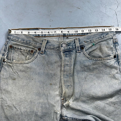Levis 501 Vintage 90s XX Straight Leg Mexico Jeans 33x34 Light Wash Act 31x27