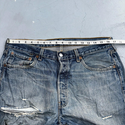 Levis 501 Vintage Y2K XX Straight Leg Jeans Blue Light Wash 34x34 Act 33x33