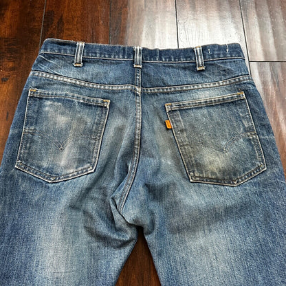 VTG 80s Levis Orange Tab 646 Bell Bottom Flares 33x31 Act 31x30 1980s 501